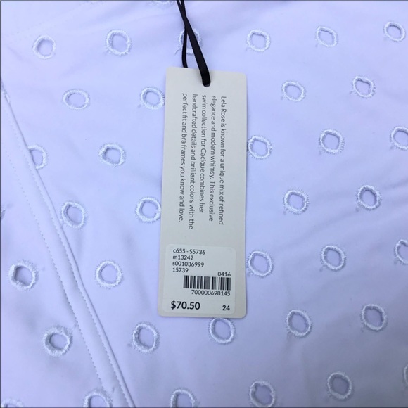 LOWEST Lela Rose Cacique Eyelet Swimsuit Bottom - Picture 5 of 8